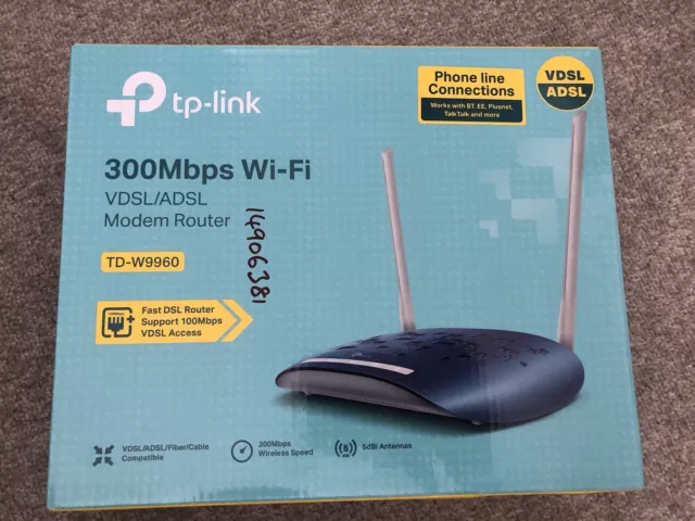 TP LINK TD-W9960(EU) 300Mbps Wi-Fi VDSL/ADSL Modem Router - 1211979 fast DSL