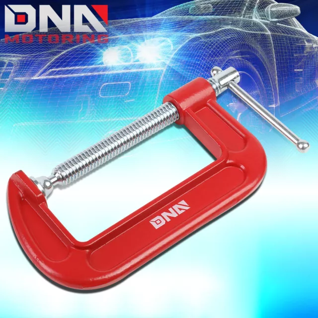 4" Heavy-Duty Cast Iron Industrial C-Clamp Vise Metal Fabricating Or Woodworking
