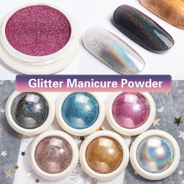 200mg Miroir Art Ongles Poudre DIY Paillettes Manucure Miroir or Rose Néon Chaud