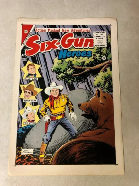 SIX GUN HEROES #36 Art Original Approval Cover Proof 1955 LASH LARUE ROCKY LANE