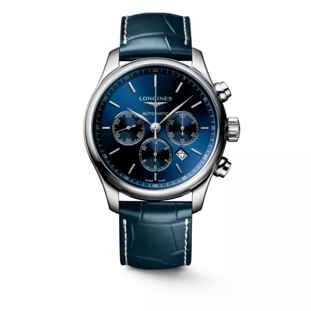 LONGINES MASTER COLLECTION Automatic Chronograph Blue Dial Men's Watch ...