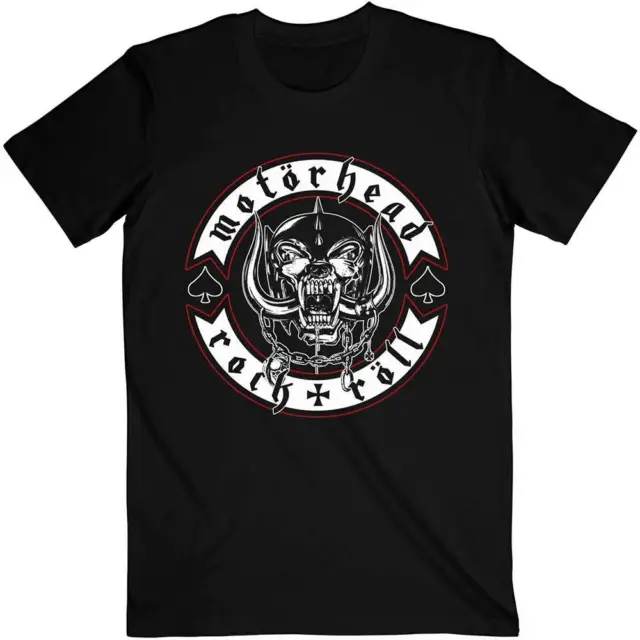 MOTORHEAD - Unisex T- Shirt -  Biker Badge - Black Cotton