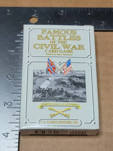 C1 Famous Battles Of The Civil War Card Game playing 1995 US Games systems