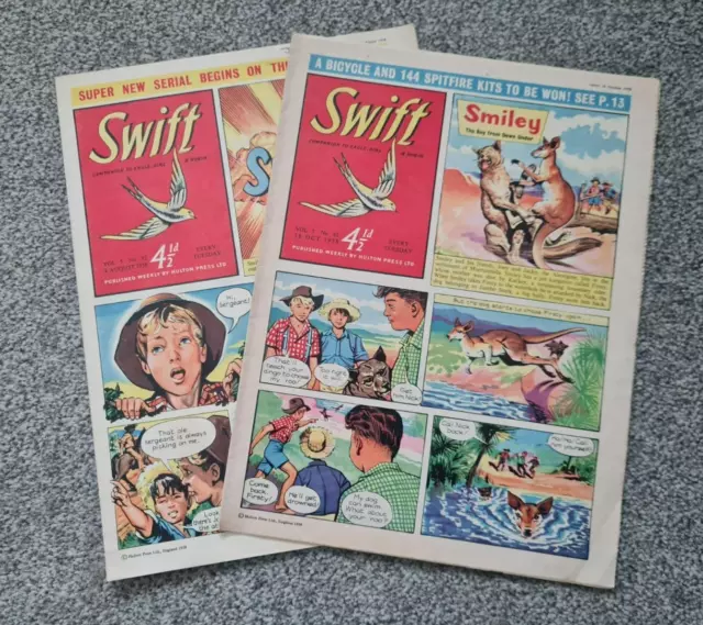 TWO SWIFT comics: Both 1958. volume 5 no 32 and volume 5 no 42