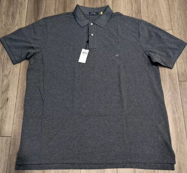 Polo By Ralph Lauren Grey/Green Icon Polo Shirt Size 3XLT