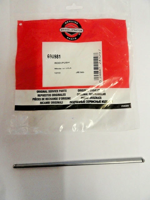GENUINE BRIGGS & STRATTON 597785 690981 STEEL PUSH ROD Briggs 16cm ...