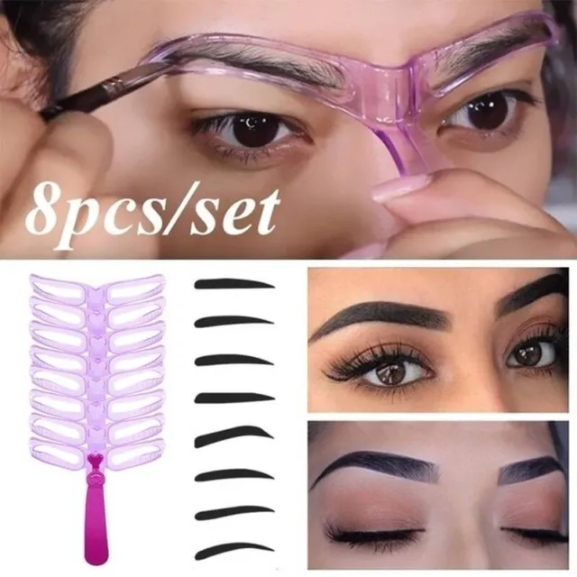 Kit de 8 Modèles pour des Sourcils Parfaitement Définis - Carte de Toilettage...