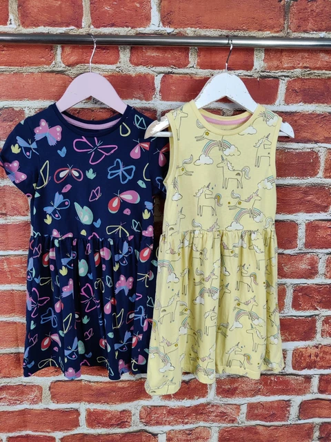 Girls Bundle Age 5-6 Years M&S Casual Jersey Summer Dress Set X2 Unicorn 116Cm