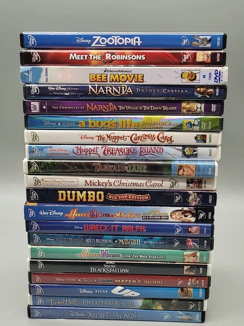(20) Walt Disney Pixar DVD Movie Lot, Animated Cartoon Family Kids Children