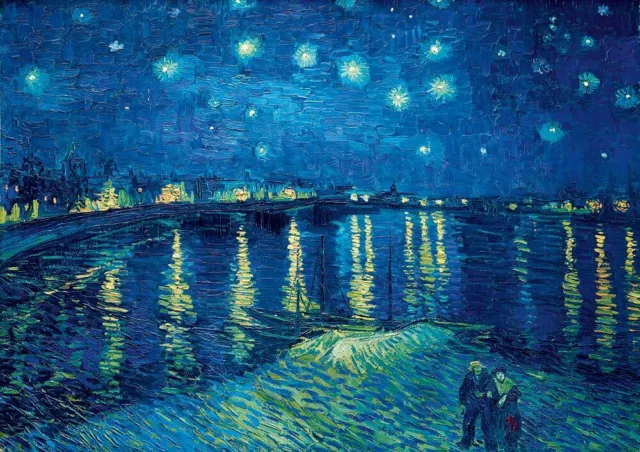 Puzzle 1000 Piezas Bluebird 60002 Noche Estrellada Sobre El Rodano De Van Gogh 2