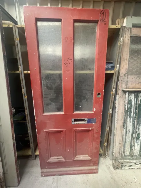 Reclaimed Victorian Open Top Glass Front Door