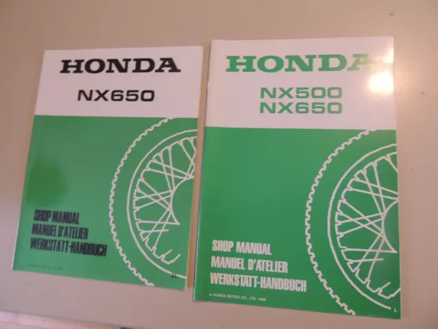 Werkstatthandbuch Nachtrag 1990 Honda  NX 650 Dominator  shop manual addendum