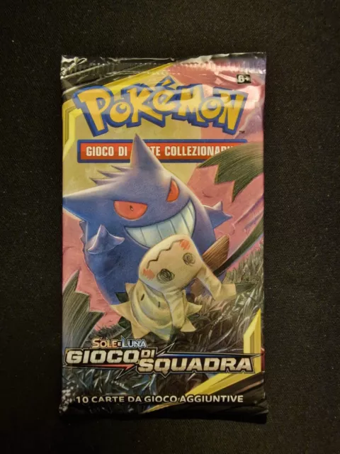 Nuovo Sigillato Sealed Bustina Booster Pokemon Sole Luna Gioco Di Squadra