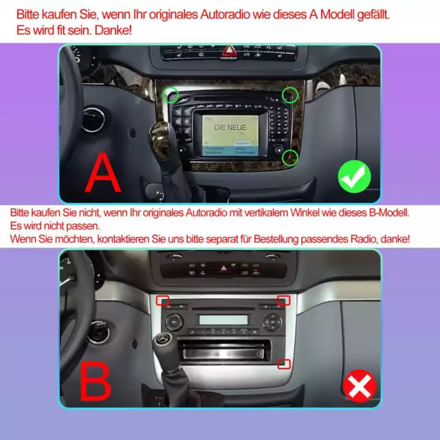 Für Mercedes-Benz Viano 2004-2011 Vito 2010-2015 10" Android 13.0 GPS Autoradio 3