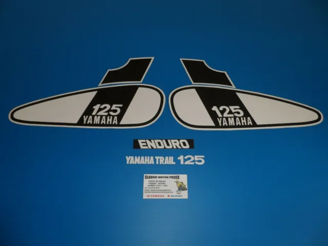 125 Dtf  Yamaha Emblemes Compatible Reservoir D'huile Et Grille D'echappement