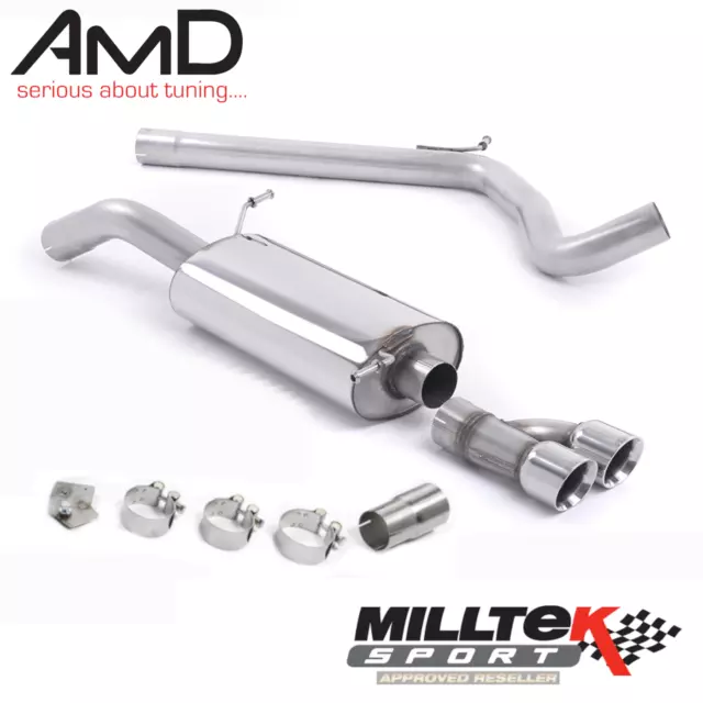 Milltek Audi A1 Exhaust System 1.4 TFSi S-Line Cat Back Non Resonated SSXVW155