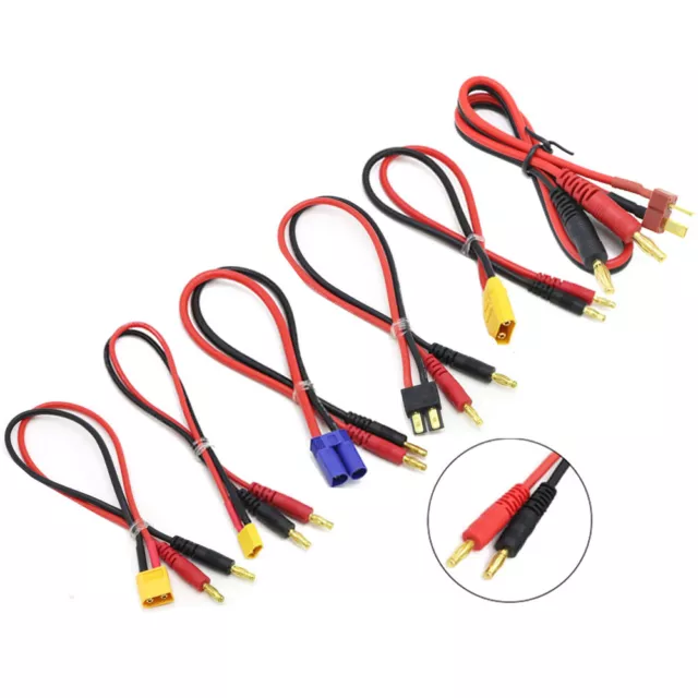 RC Connector Cable Charge Lead to 4.0mm Banana Plugs Charger  for Lipo Battery