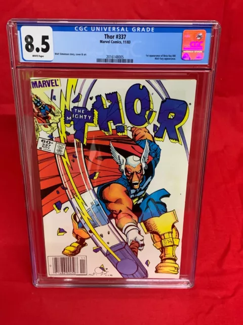 Thor #337 Newsstand CGC 8.5 1st Beta Ray Bill Walt Simonson Marvel (1983)