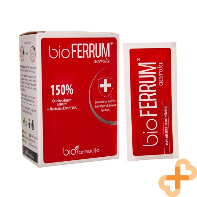 BIOFERRUM Acerola 28 Sachets Soluble Supplement Iron Vitamin C Organic