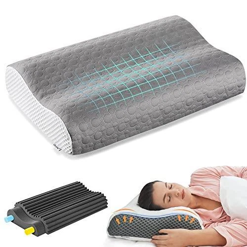 Elviros Memory Foam Pillow for Sleeping, Cervical Support Pillow for Neck and