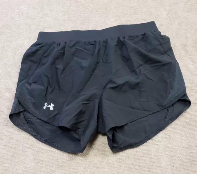 Under Armour Loose Heatgear Womens Small Black Lined Athletic Running Shorts