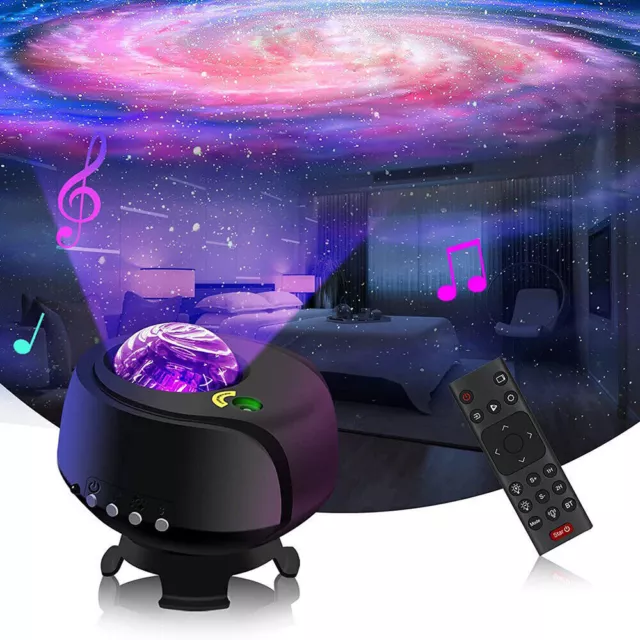 LED Galaxy Nebula Projector Lamp Star Sky Kids Gift Bedroom Night Light w/Remote