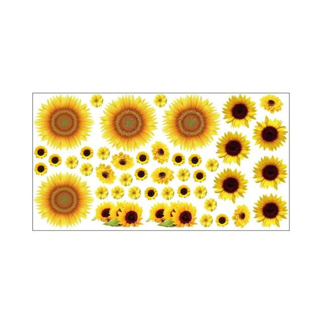 Stickers Muraux,Sticker Mural Papillons Tulipe Dorée Stickers