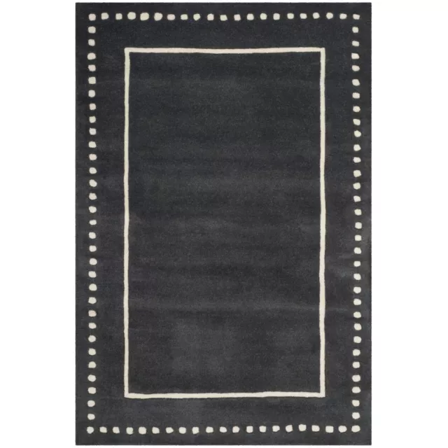 SAFAVIEH Bella BEL151X Handmade Dark Grey / Ivory Rug 3