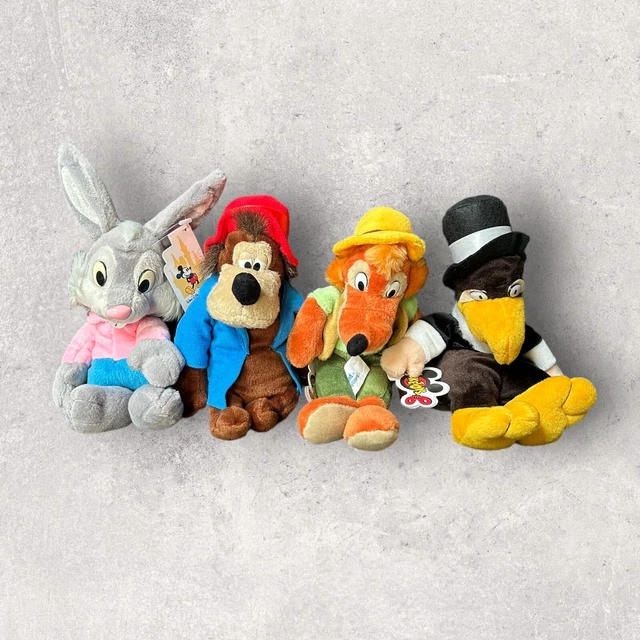 Splash Mountain Set of 4 Brer Bear Rabbit Fox Bean Bag Plush Song Of The South