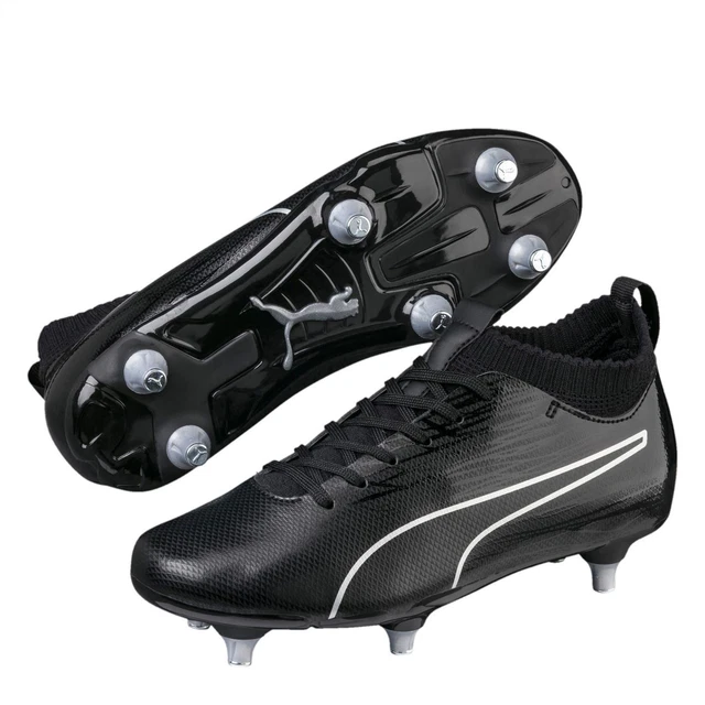 Stivali Calcio Puma evoKNIT SG Borchie Cambiabili Allenatori di Calcio Juniores Neri