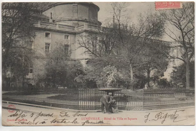 LUNEVILLE - Meurthe et Moselle - CPA 54 - le square de l' hotel de Ville