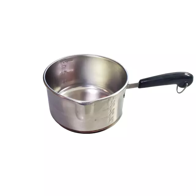 Revere Ware tiny saucepan copper bottom Genuine, 1-cup-size measure, used