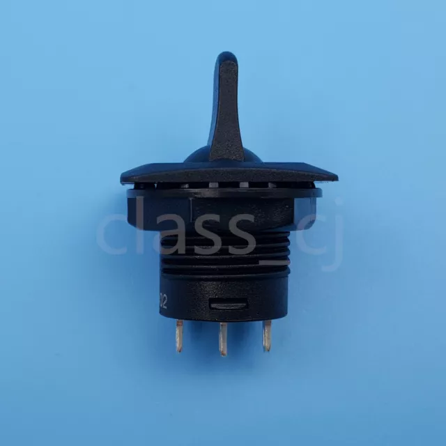 5Pcs Black R13-402 Momentary (ON)-OFF-(ON) 3Pin SPDT Round Toggle Switch 2