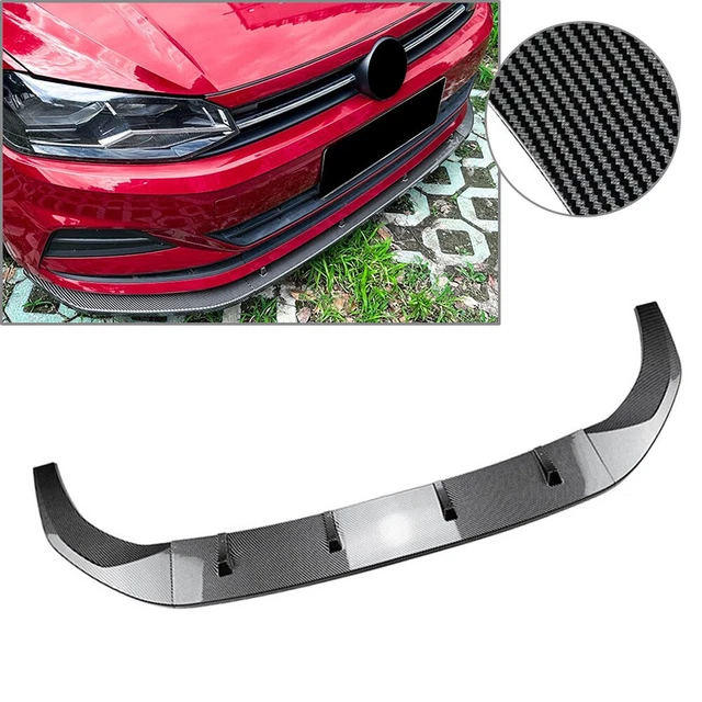 FRONT BUMPER SPLITTER Spoiler Lip Carbon Fiber For Volkswagen Polo MK6 20182023 EUR 85,38