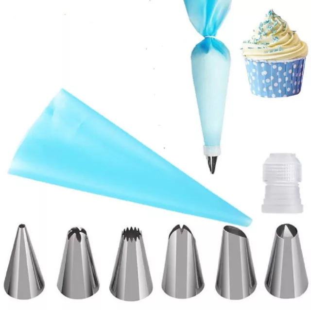 8-Piece Cake Decorating Kit - Piping Bag and Icing Tips, Pastry Bag for Baking