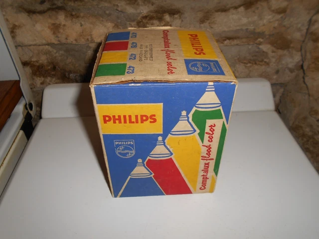 Boîte D'ampoules Vide Ancienne PHILIPS - Gris, Pour Pièces Classiques, Occasion