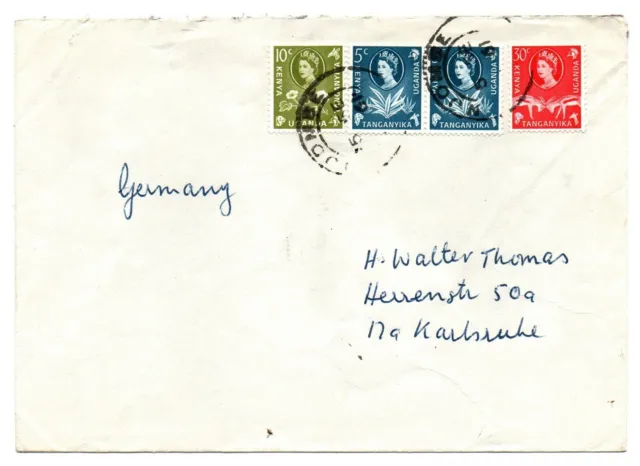 KUT KENYA UGANDA TANGANYIKA 1961 Cover to Germany