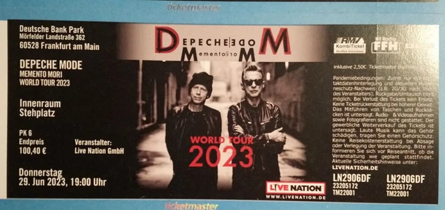 Depeche Mode Tickets Frankfurt am Main