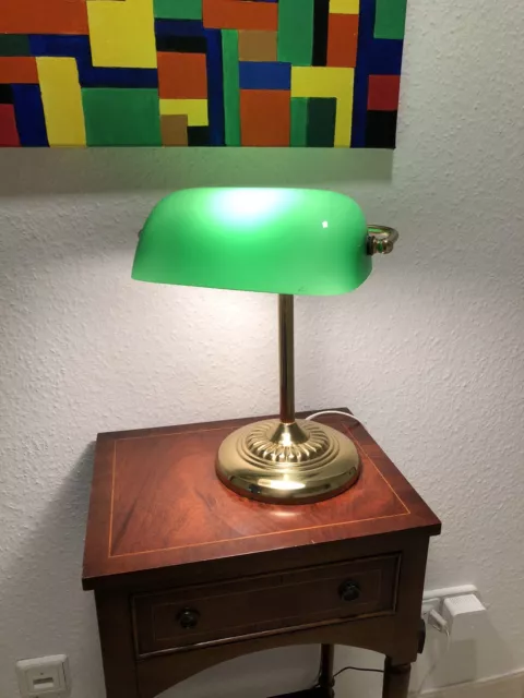 Bankerlampe/ antik messing