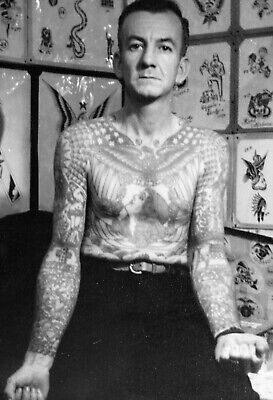 Fotografía de tatuaje vintage rara A1 de Bob Shaw