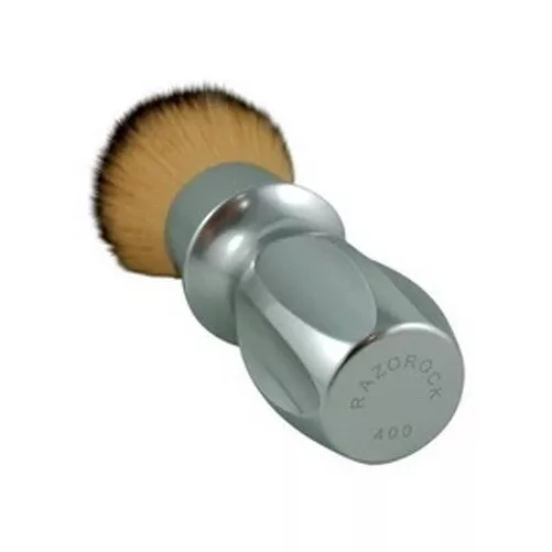 Shaving Brush 400 Original Plissoft RAZOROCK 24mm Aluminium Hard Synthetic Hair 2