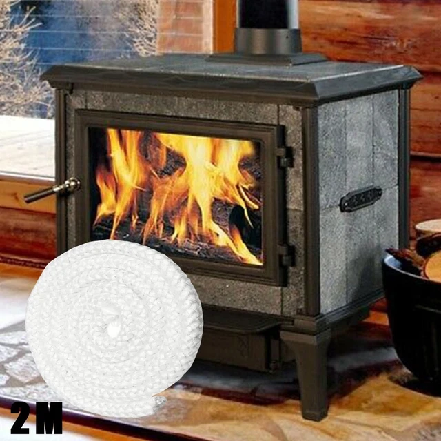 FIBERGLASSSTOVE FIRE ROPE Wood Burning Stove 2mLength Log Burner Door