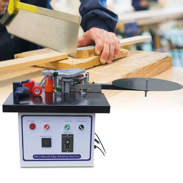 1200W Portable Woodworking Edge Banding Bander Machine 1000ml Auto Band Breaking