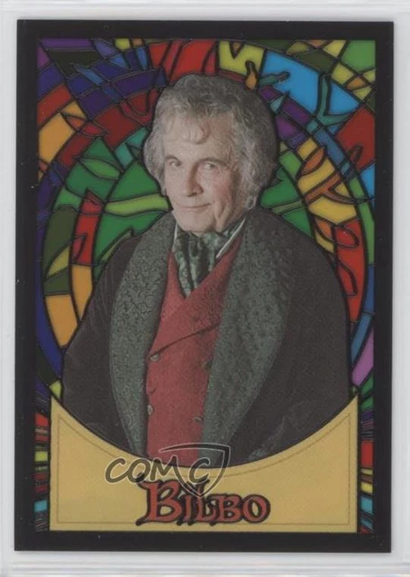 2006 Topps Lord of the Rings Evolution Stained Glass Bilbo Baggins #S2 10a3