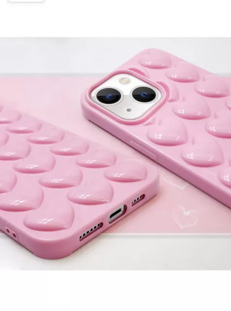 iPhone niedliche 3D Love Heart Süßigkeitenfarbe weiche Hülle für 12 Pro Max 3