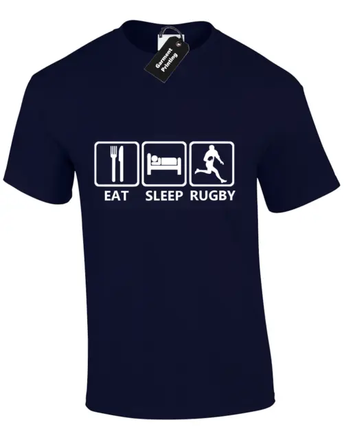 Eat Sleep Rugby Kids T Shirt Design Hoodie Fan Player Training Top Boys Gift