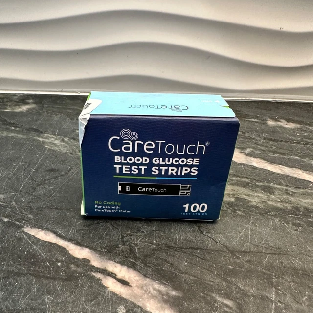 Tiras reactivas de glucosa en sangre 100 unidades para usar con cuidado monitor táctil 06/24