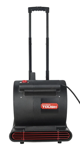 1 HP 3-Speed Utility Fan, Air Mover Floor Carpet Dryer with 25Ft Powercord Black
