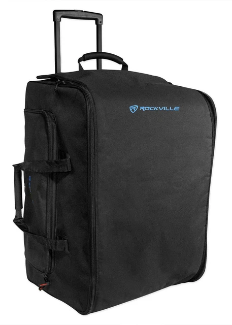 Rockville Rolling Travel Case Speaker Bag w/Handle+Wheels For Peavey SP2 v2