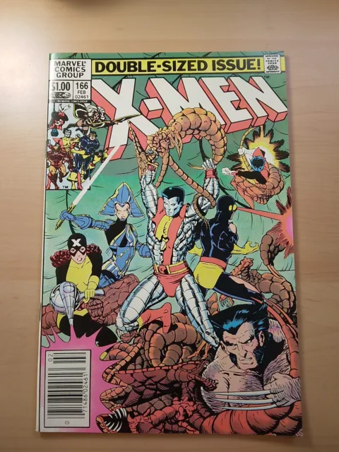 Uncanny X-Men #166 (Marvel 1982) 1St. Appearance Lockheed - Newsstand Vf